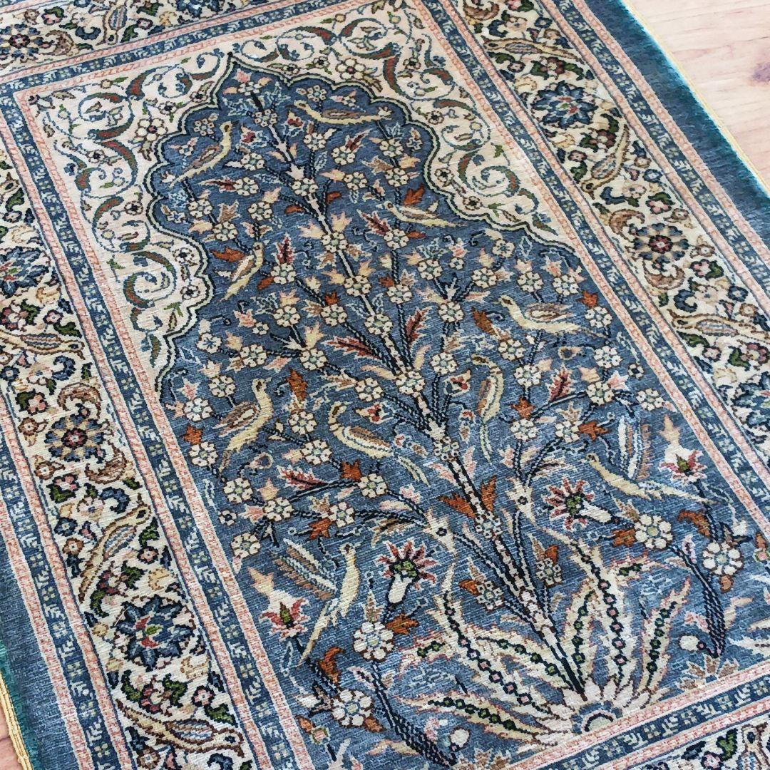 Y2572 最高級トルコ絨毯 ヘレケ 工房サイン シルク100% 手織 ma - メルカリ