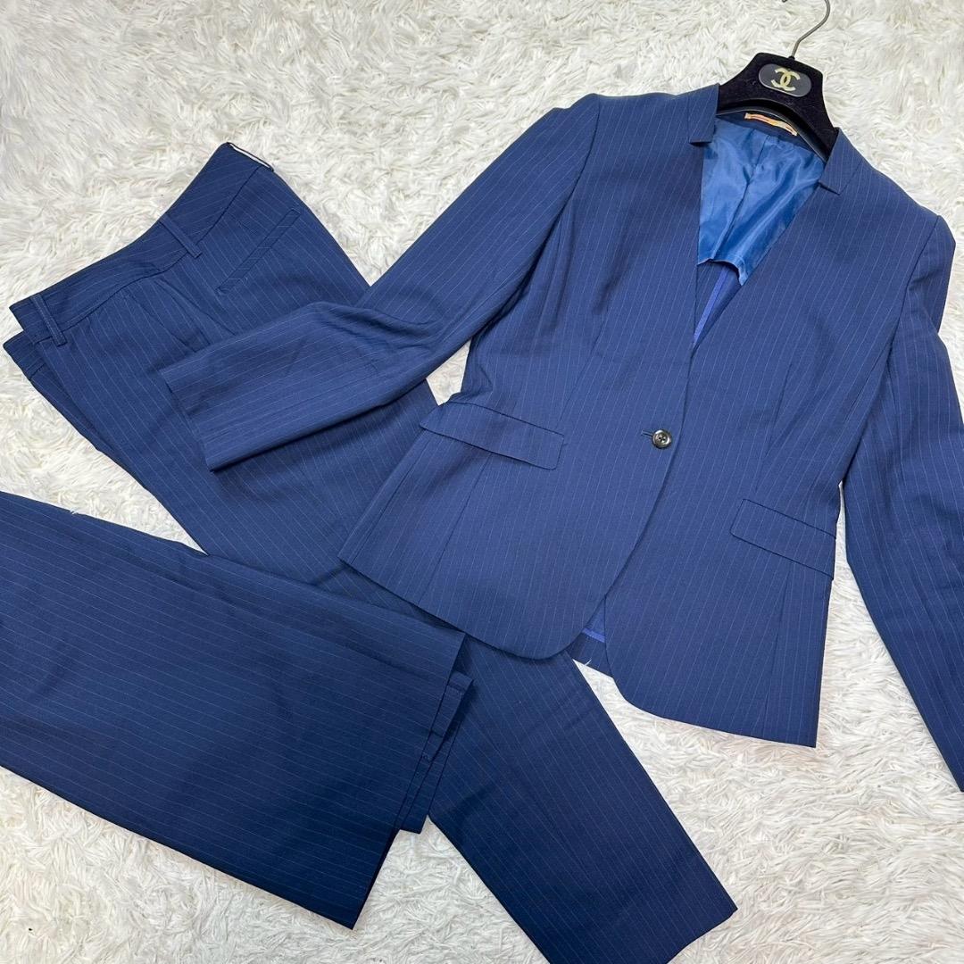 オリヒカ RHYME 洗える ノーカラー 3ピーススーツ Lサイズ ネイビー