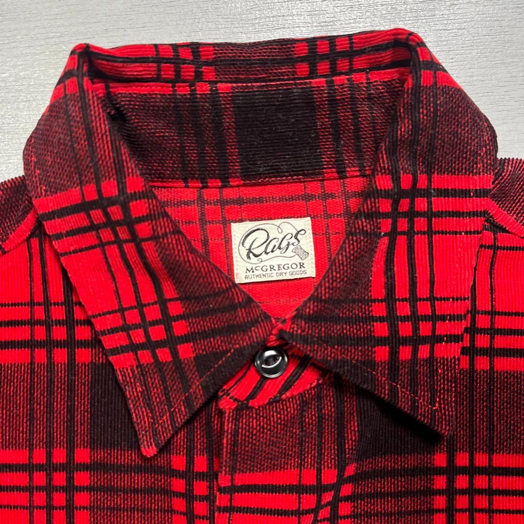 Rags McGREGOR ネルシャツ 細畝コーデュロイ 木村拓哉 キムタク S