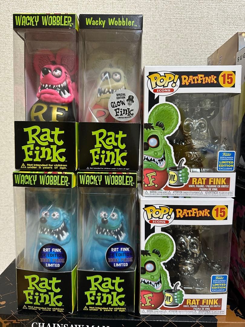Rat Fink フィギュア Amazon.co.jp: FUNKO Wacky Wobbler RAT FINK （ブルー） ラット
