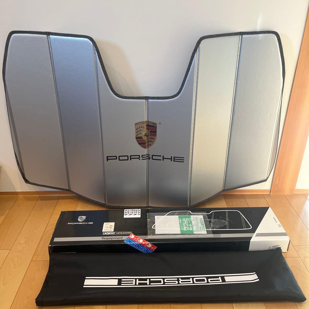 美品 ポルシェ 981型 純正 サンシェード シルバー 収納バッグ付