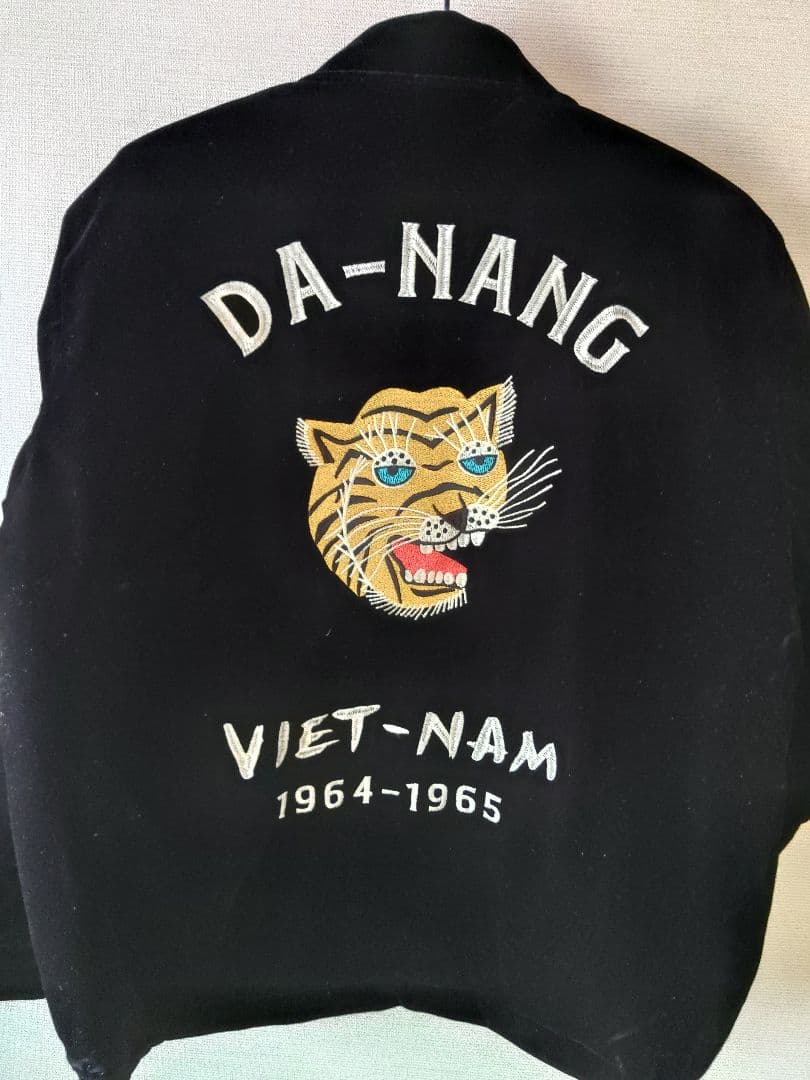 ヒューストン　スカジャン　別珍　ベロア タイガー　ベトナム　裏キルティング