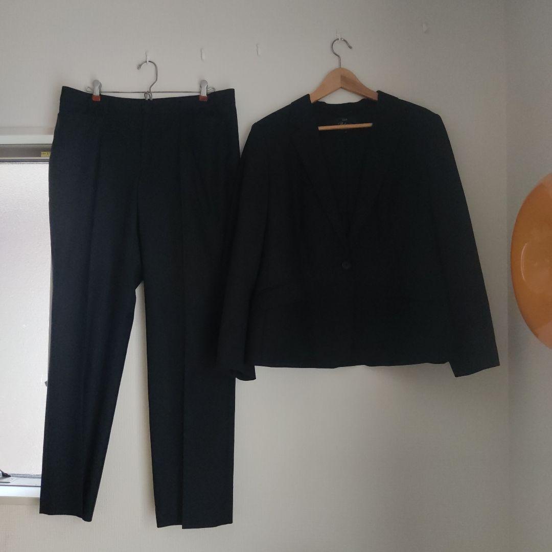 美品23区 スーツ　セットアップ　パンツ　ブラック　黒　50 48ウール大きい