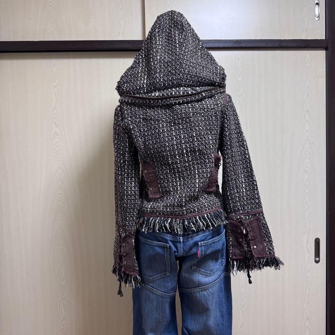 00s 本革切替レースアップ ジャケット ユニセックス✴︎ 未使用 - メルカリ