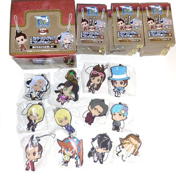 逆転裁判 ラバーストラップコレクションB 全12種 成歩堂龍一 御剣怜侍