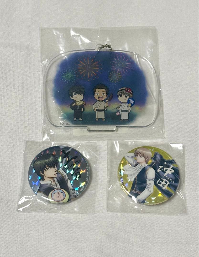 銀魂 アニプレックス Blu-ray 購入特典 缶バッジ アクリルスタンド