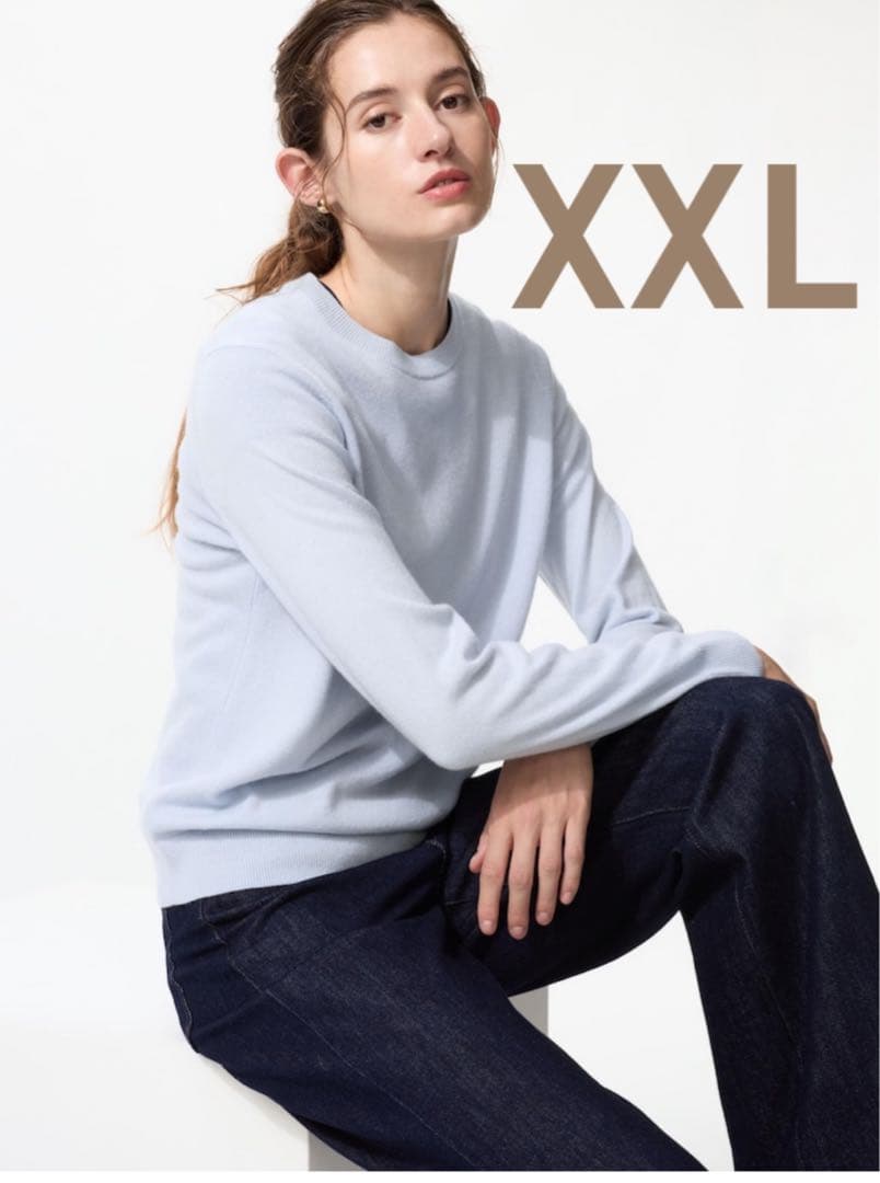 【新品/レア/XXL】2025年ユニクロ カシミヤクルーネックセーター