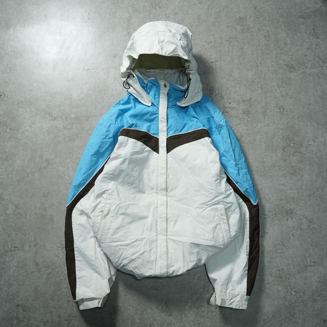 00s Columbia shell jacket 水色 茶色 テック系 y2k - メルカリ