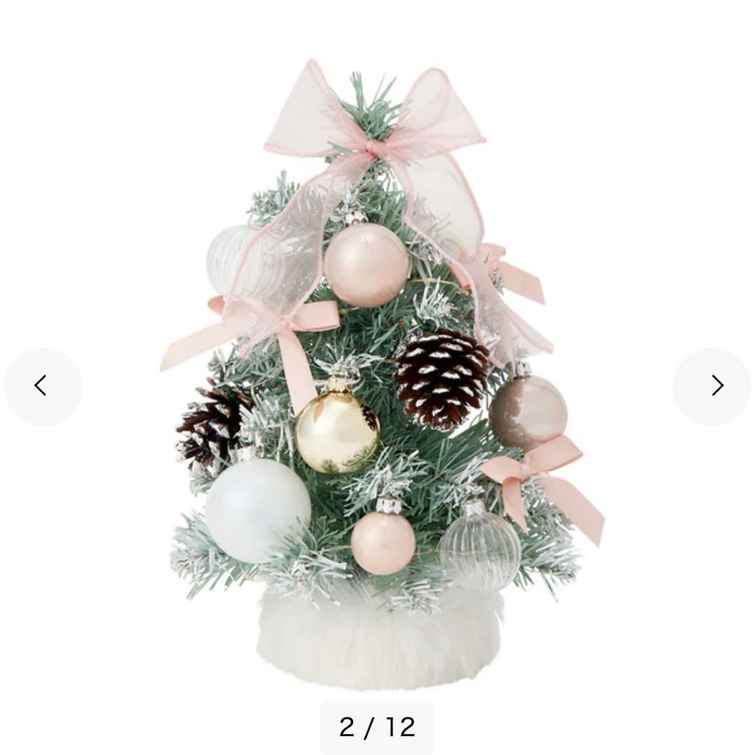 店頭オンライン完売品　デスクトップツリー リボン ライトピンク