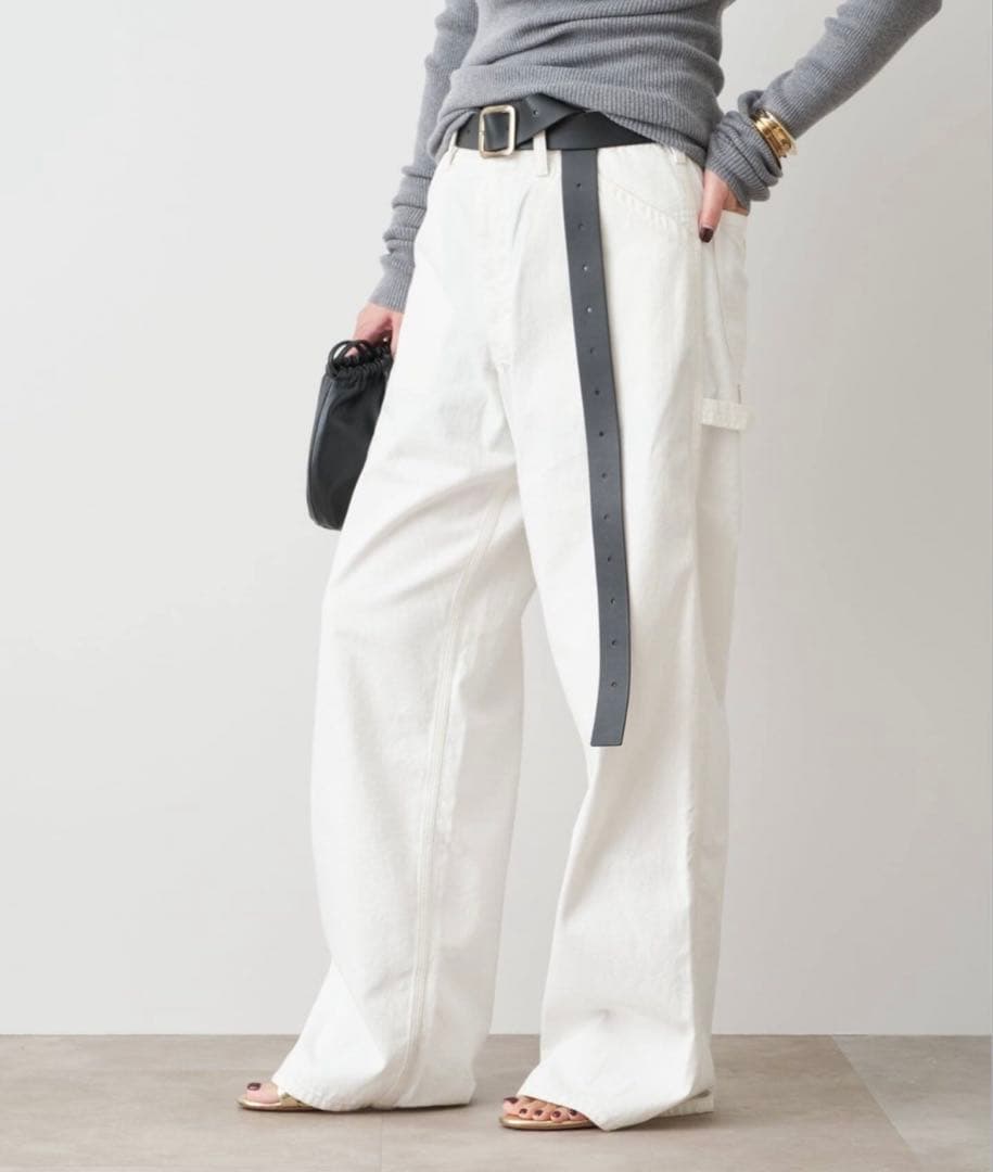 Deuxieme Classe Lee ペインターデニムパンツ　ホワイト　34