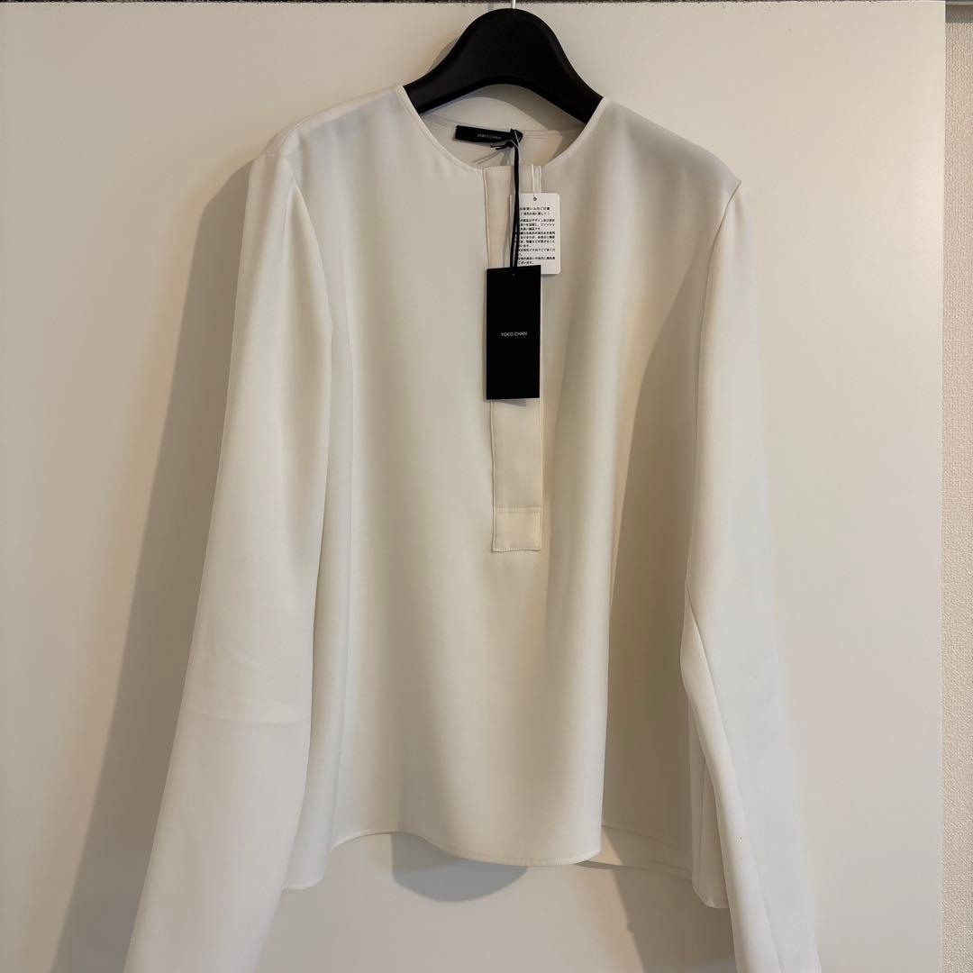 YOKO CHAN ホワイト 長袖ブラウス