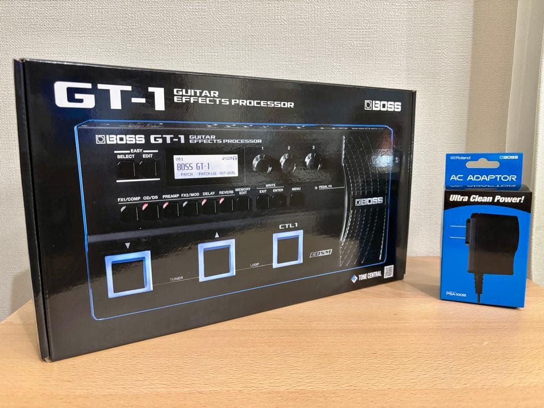 【新品・未使用品・送料込】BOSS GT-1 ＋A/Cアダプター付 Amazon | BOSS/GT-1 ボス ギター マルチエフェクター GT1【純正AC