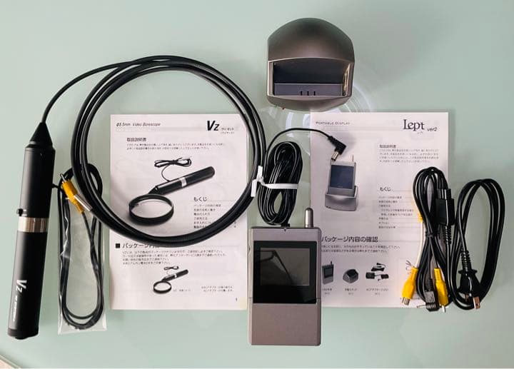 ファイバースコープ 高輝度白色LED4灯 ф5,5mm 特注仕様長3m