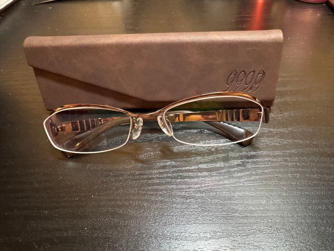 9999 ブラウンフレーム メガネ(単焦点度あり) S-90