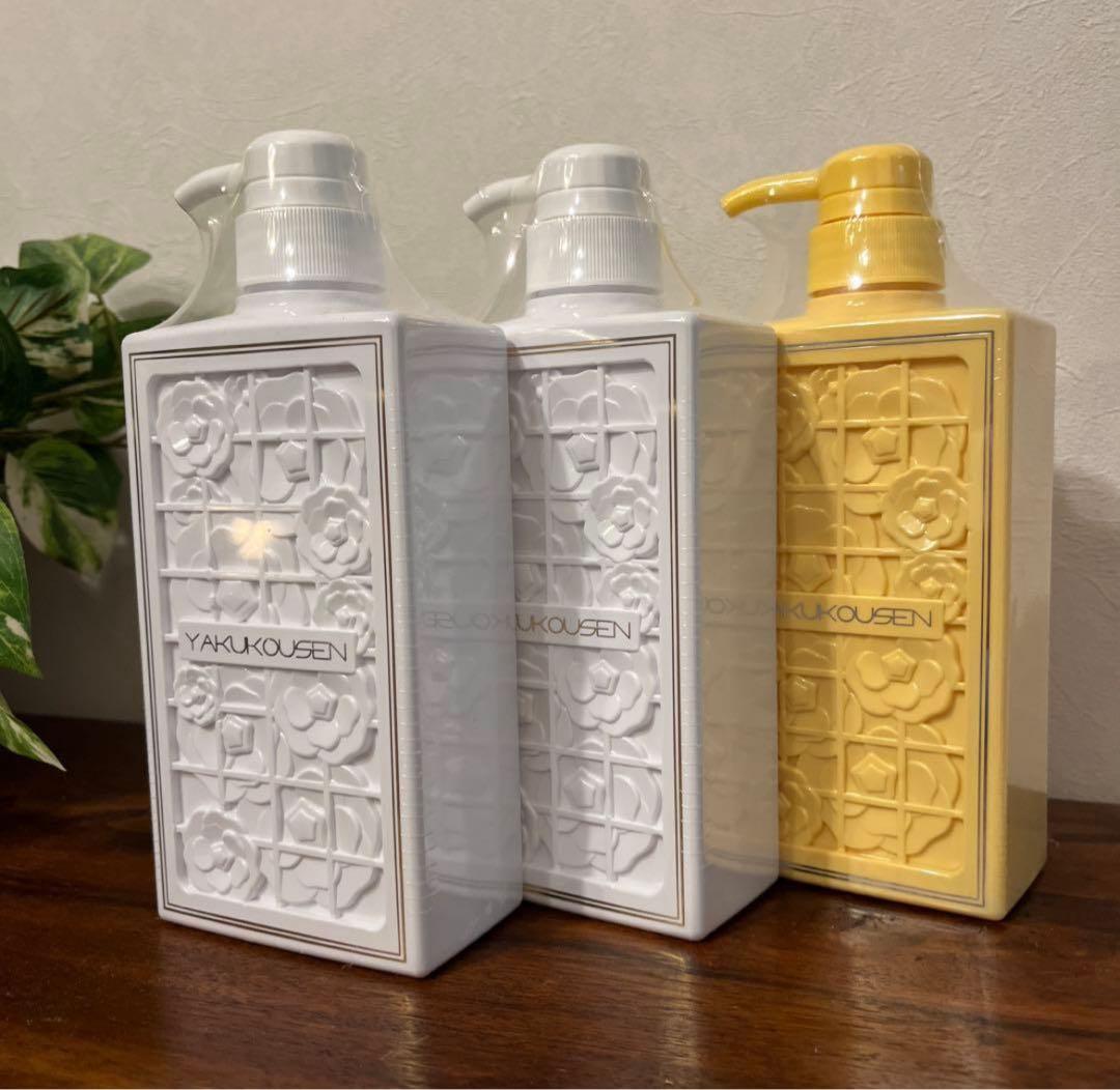 薬酵泉（やっこうせん） 全身薬用洗浄料 500ml ホワイト・イエロー3本セット