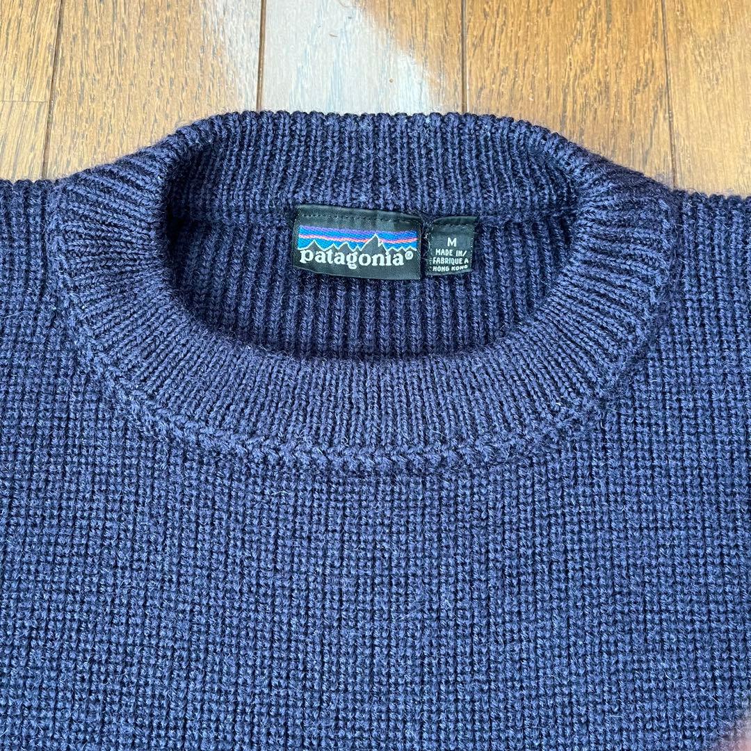 パタゴニア シャモニーガイドセーター サイズM 91年 ネイビー - メルカリ
