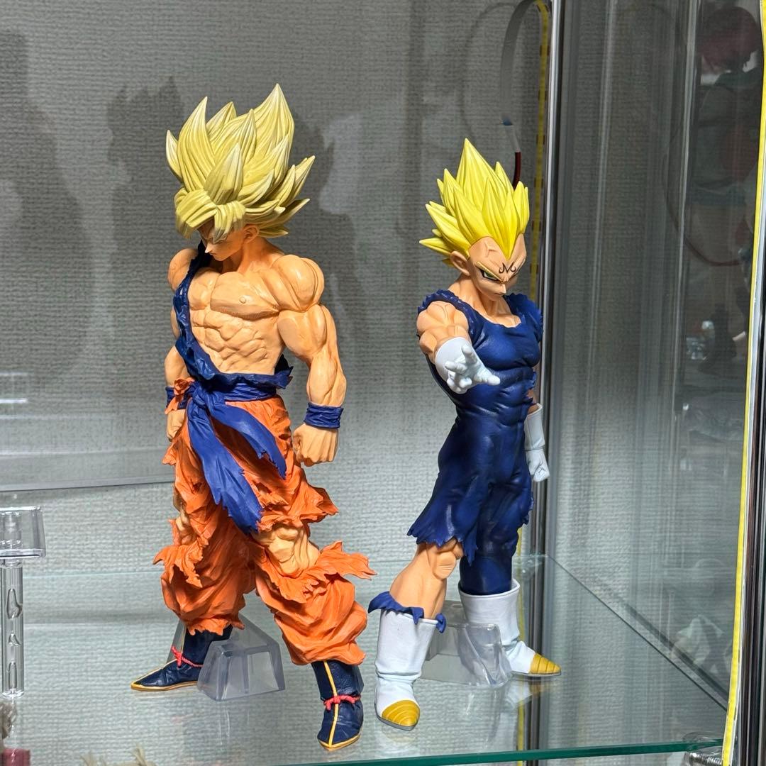 ドラゴンボール 一番くじ　孫悟空 ベジータ フィギュア 孫悟空(三倍界王拳)VSべジータ レビュー】一番くじ ドラゴンボール