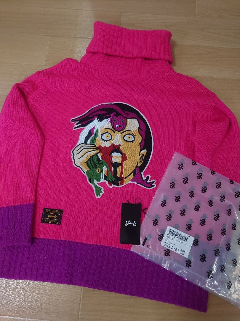 glamb ジョジョ ドッピオ タートルネック セーター XS ピンク