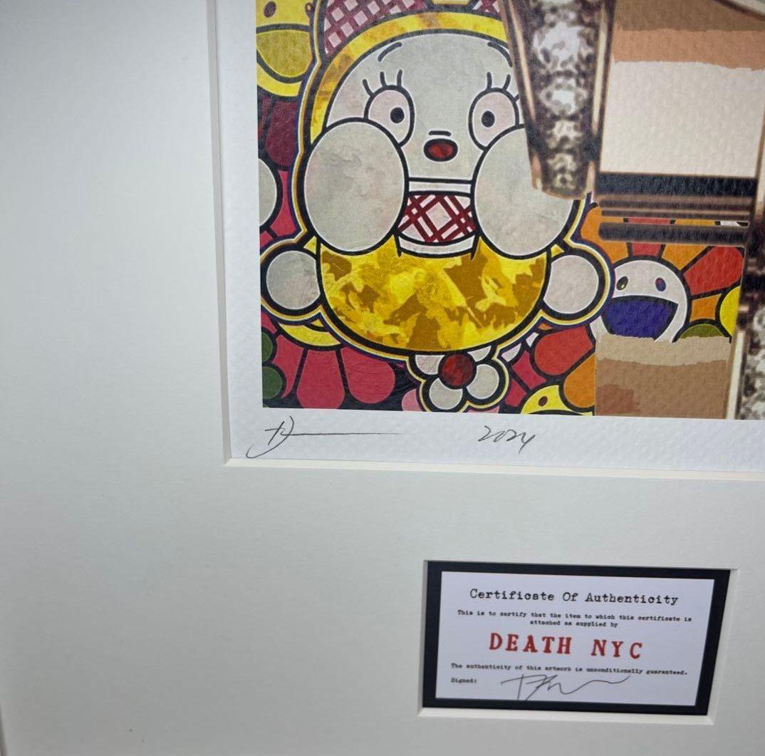 Deth NYC Ltd Ed 額装デイトナレインボードラえもん村上隆フラワー