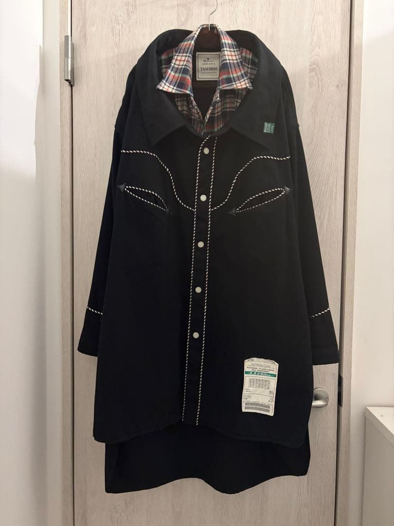 ミハラヤスヒロ mihara yasuhiro ウエスタン レイヤード シャツ
