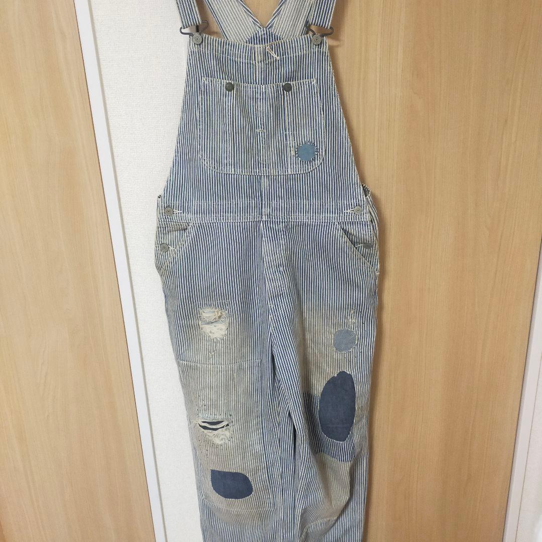 DENIM & SUPPLY ラルフローレン ヒッコリー オーバーオール M