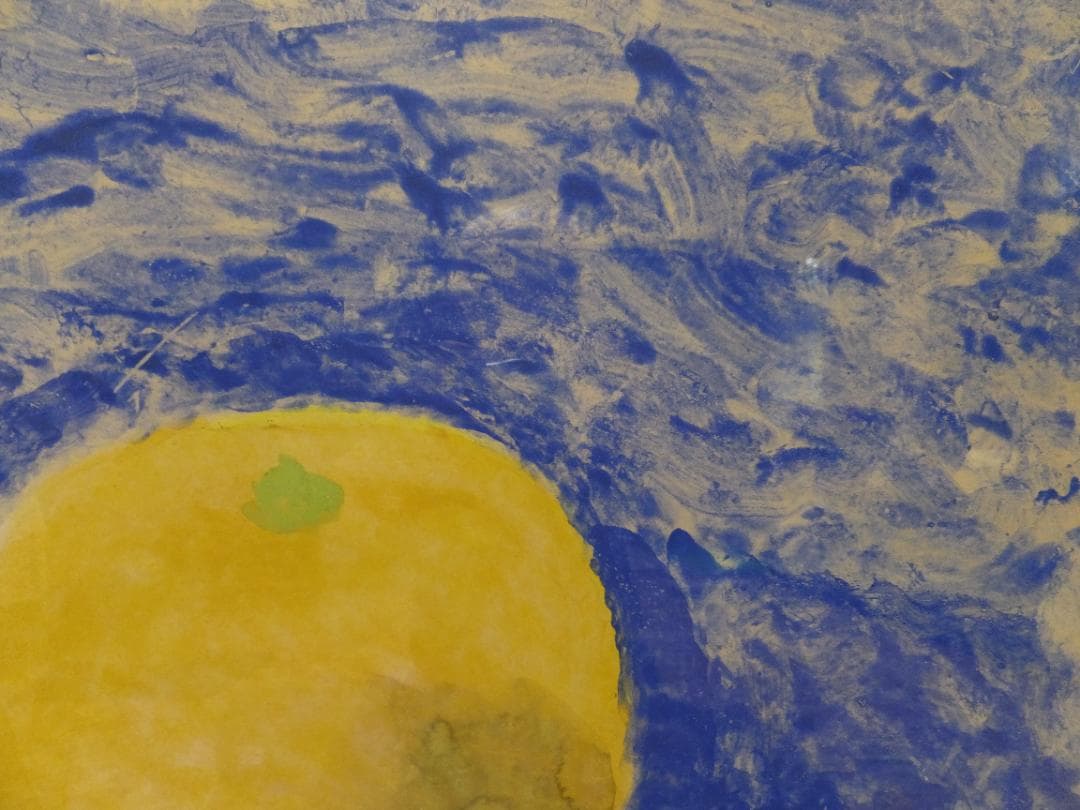 ★日本画★矢谷長治「柿とペイュ」２００８年１月制作（９３歳）落款＆自筆サイン入