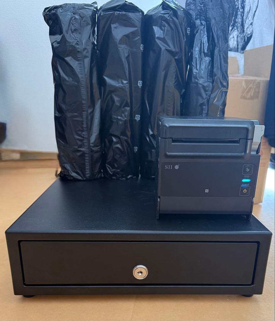美品】SII RP-F10 + DRW-A01 黒 + レシート紙18ロール - メルカリ