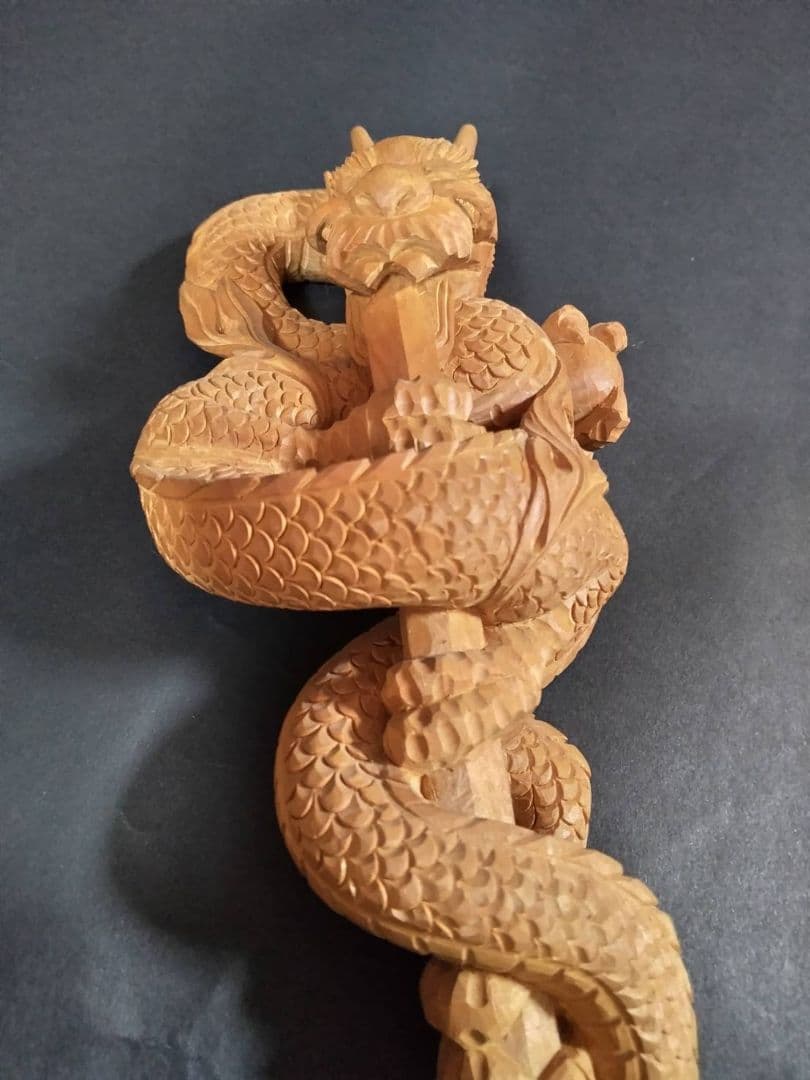 龍神、手彫り 剣龍 倶利伽羅不動尊像 - メルカリ