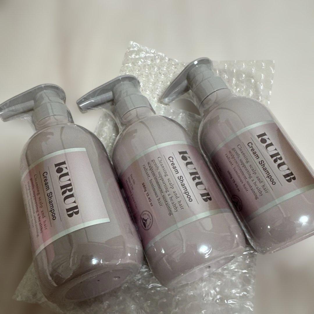 KURUBU クリームシャンプー 380ml 3本セット
