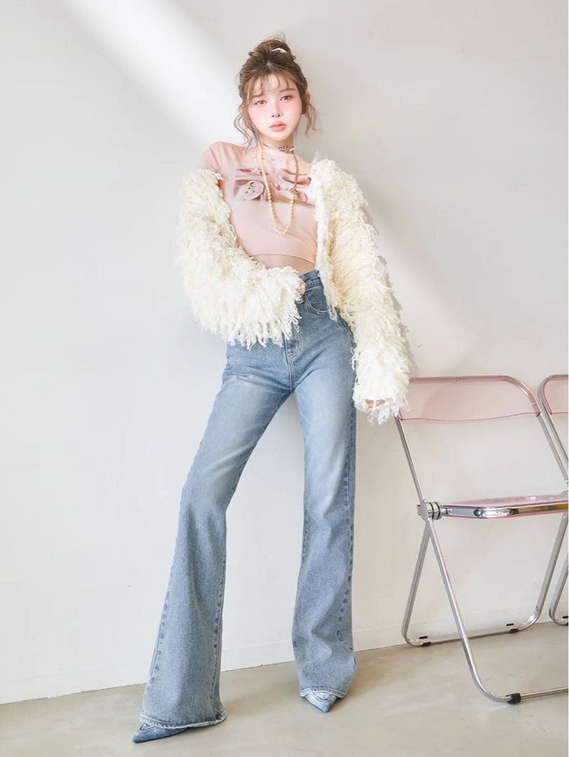 【最終値下げ】Darich セミフレアデニムパンツ BLU