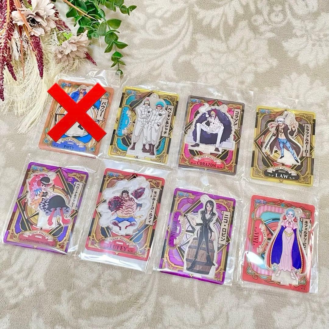 ワンピース アクリルdeカード ペンギン&シャチ　ルフィパウリー　ロー　コラソン ONE PIECE』アクリルブロック “HEROES” ドンキホーテ