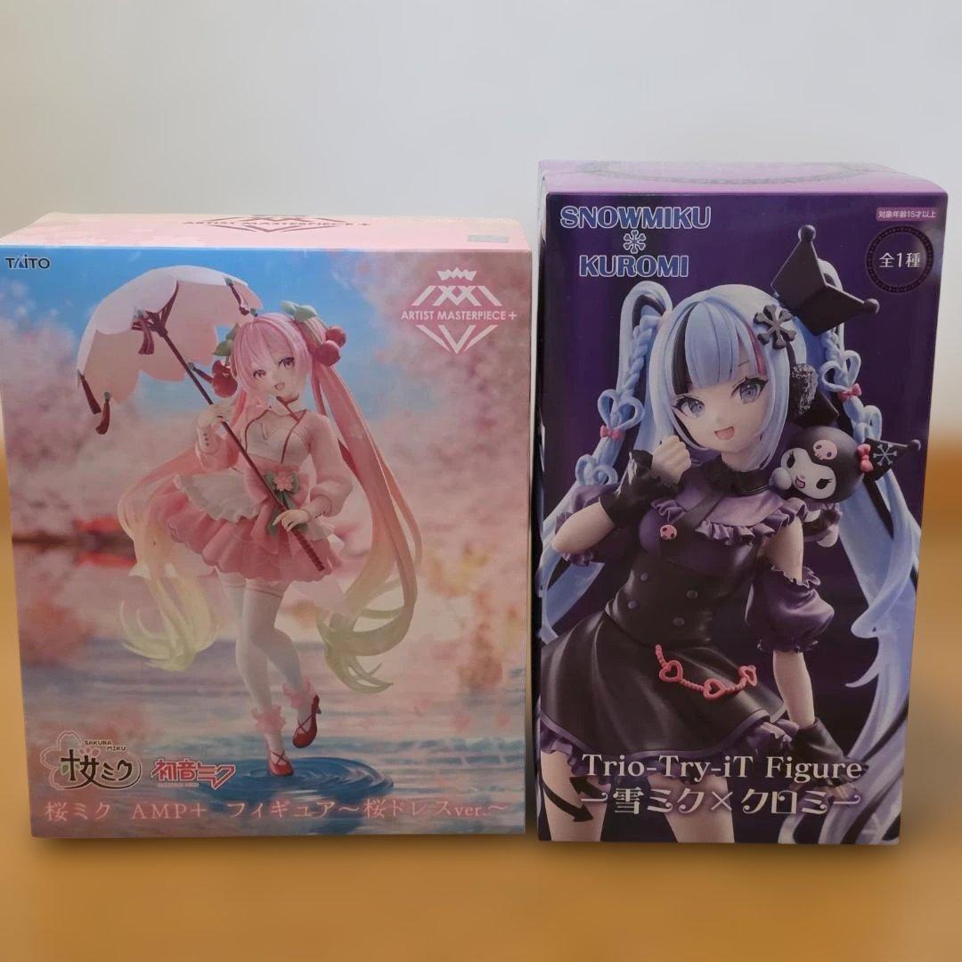 初音ミク フィギュア 桜ミク＆雪ミク× クロミ セット - メルカリ