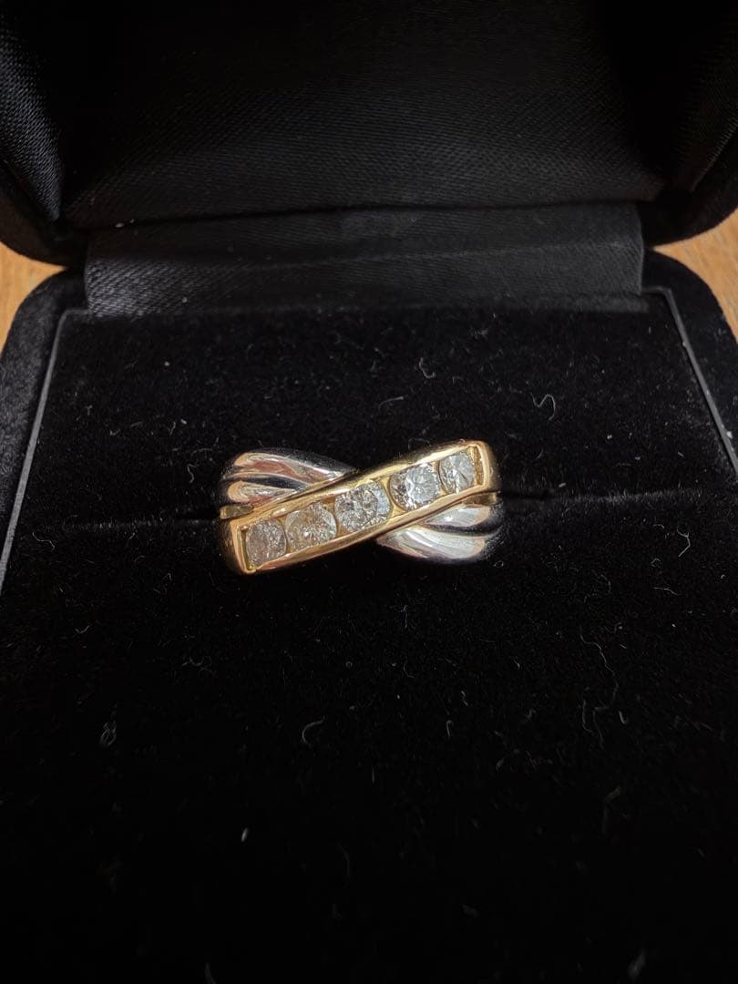 限定値下げ【訳あり】0.5ctダイヤモンドK18YG PT900コンビリング 楽天市場】Pt900/K18 クロスデザイン ダイヤモンド エタニティリング