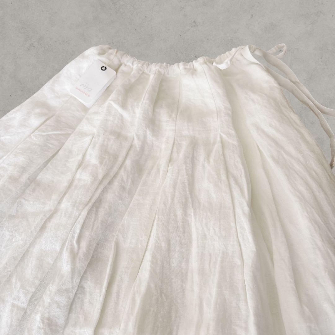 新品未使用✨ina(イナ) リネンソフトワッシャー タックスカート
