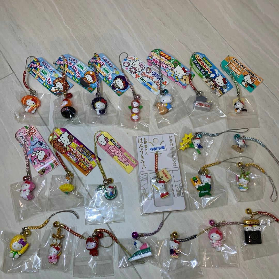ご当地 キティちゃん 根付けストラップ 22個