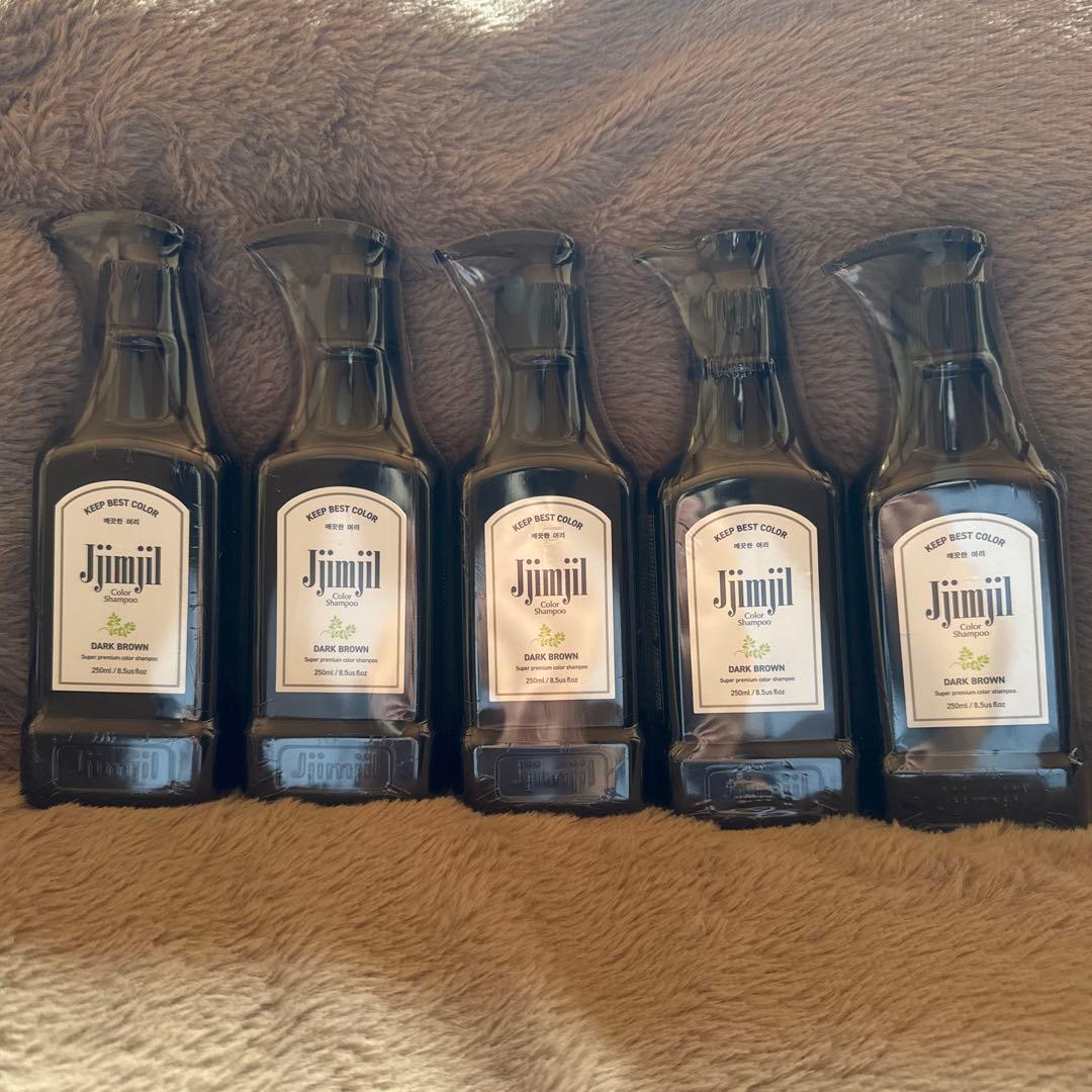 ☆新品未使用☆Jjimjil カラーシャンプー 5本セット　ダークブラウン 最安値 ジムジル カラーシャンプー ダークブラウン Jjimjil ジムジル