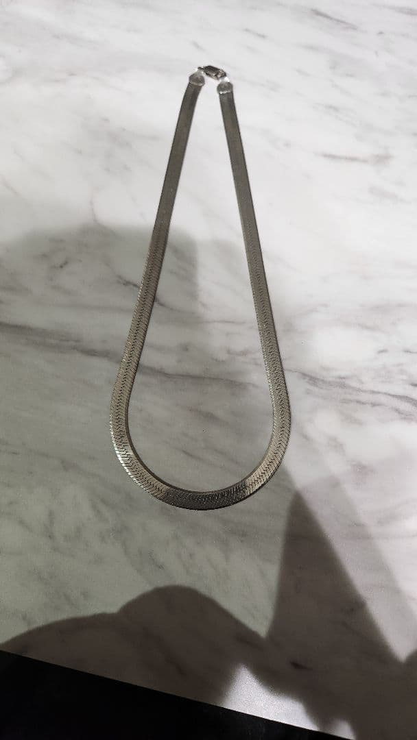 破格 Vintage 925 8mm Flatchain Necklace 8mm Flat Curb Chain Sterling Silver - Luke Zion Jewelry – LZJ