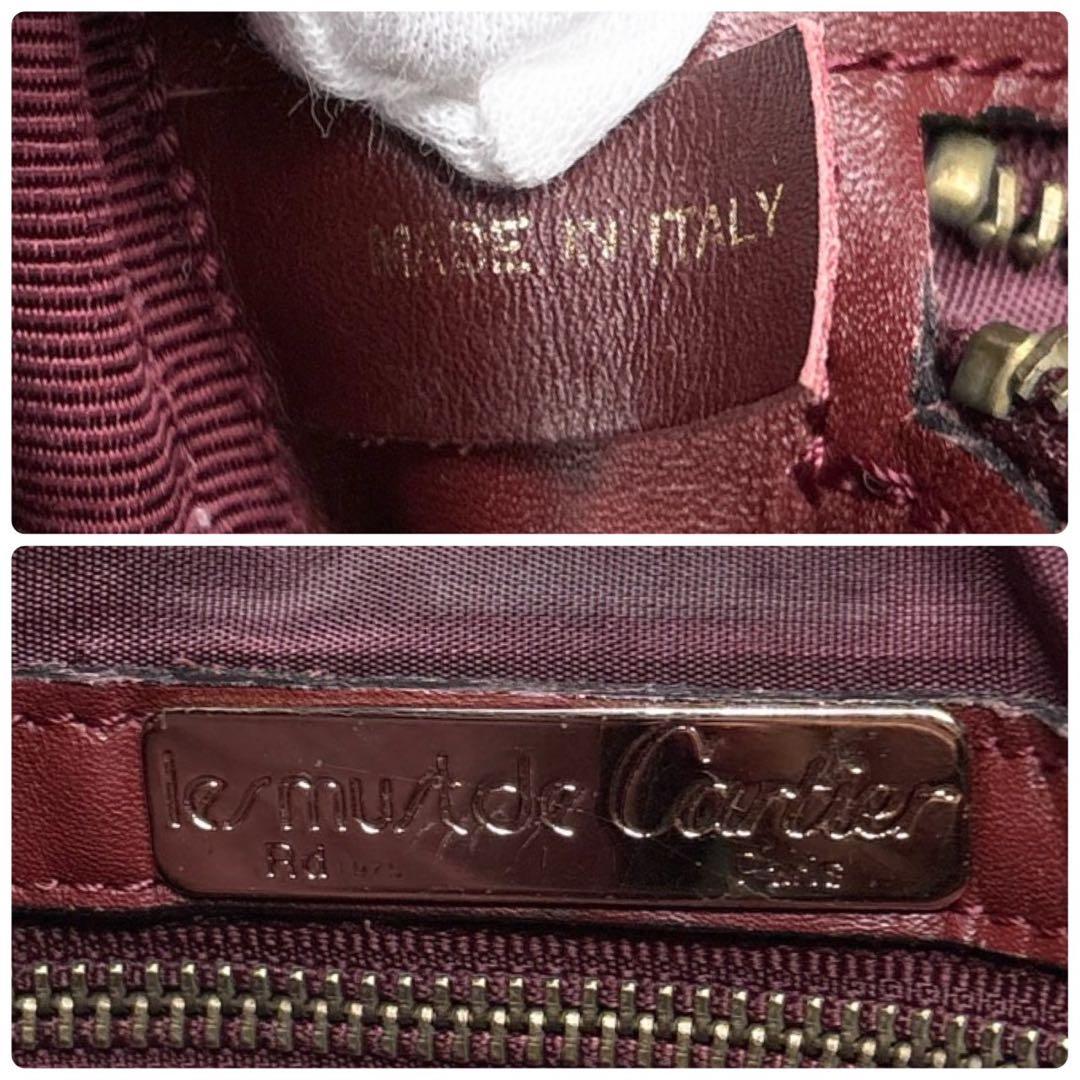 cartier カルティエ マストライン ミニボストンバック ロゴ刻印