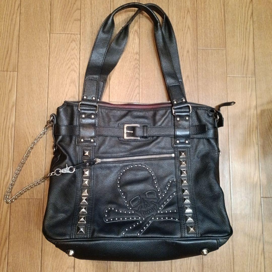 Roen×semantic design スタッズ付き ブラックトートバッグ