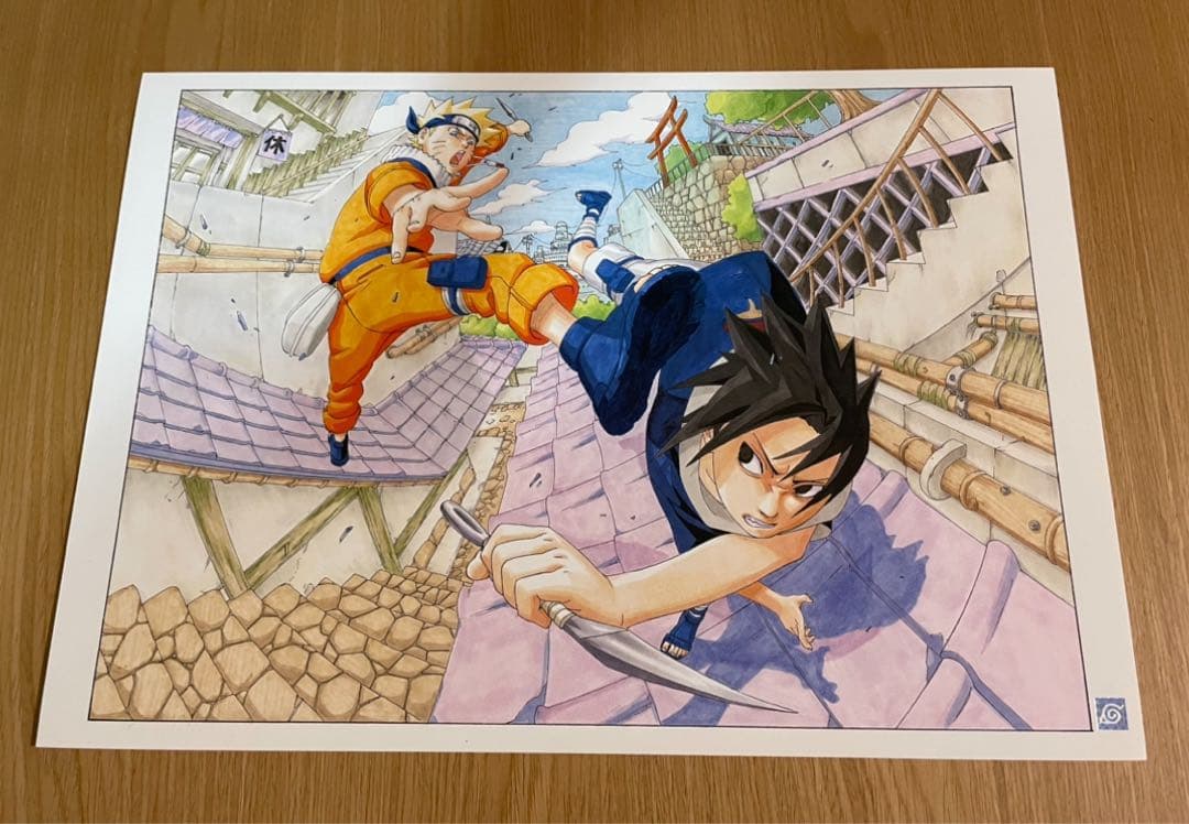 NARUTO ナルト 高精細 カラー原稿 扉絵 イラスト 複製原画 サスケ