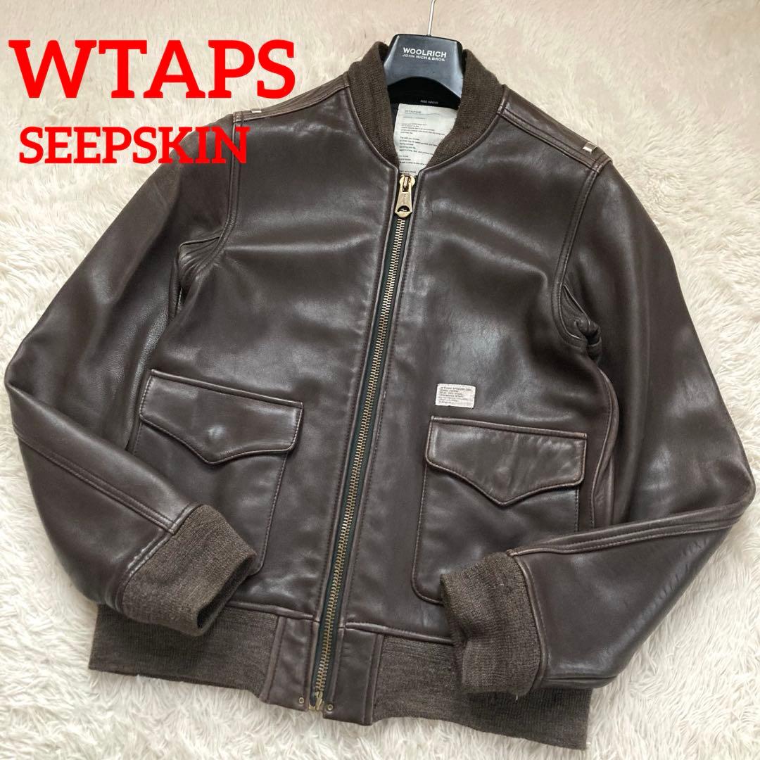 ✨羊革✨ダブルタップスWTAPS レザージャケット フライトジャケットA-2 茶