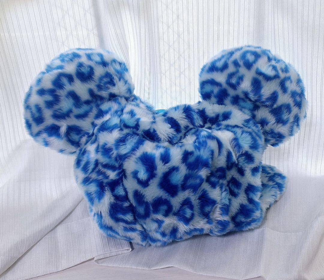 ディズニー ミニーちゃんファンキャップ ヒョウ柄 青 ブルー - メルカリ