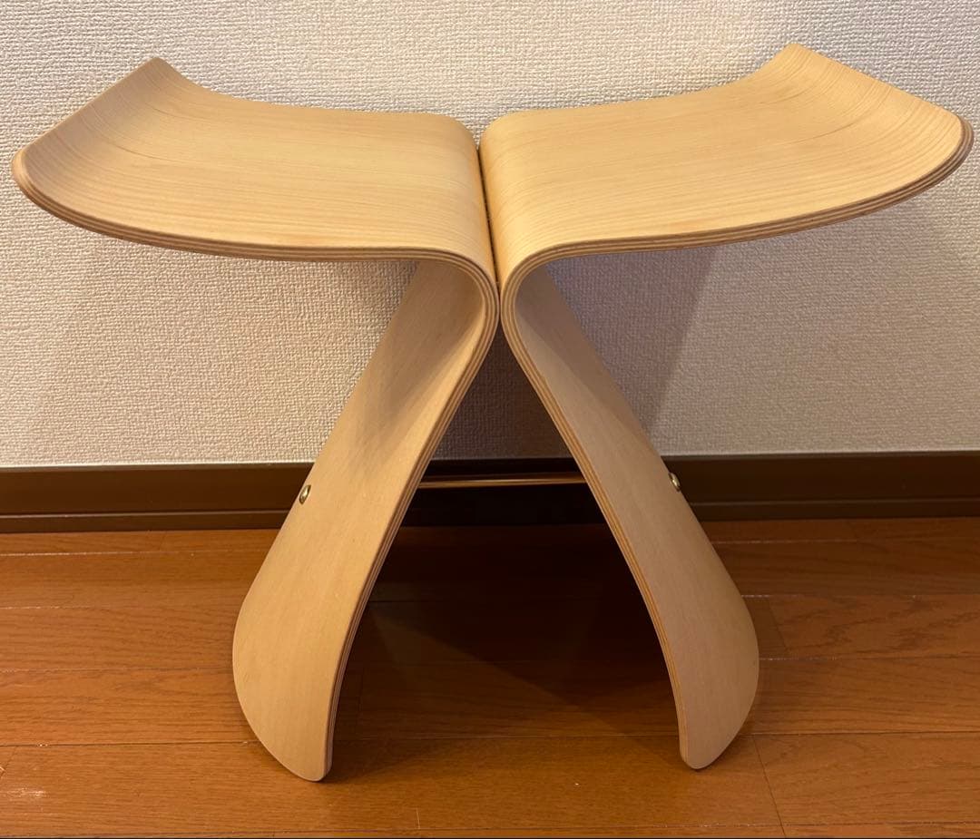 天童木工 バタフライスツール メープル板目 Ｓ-0521 柳宗理