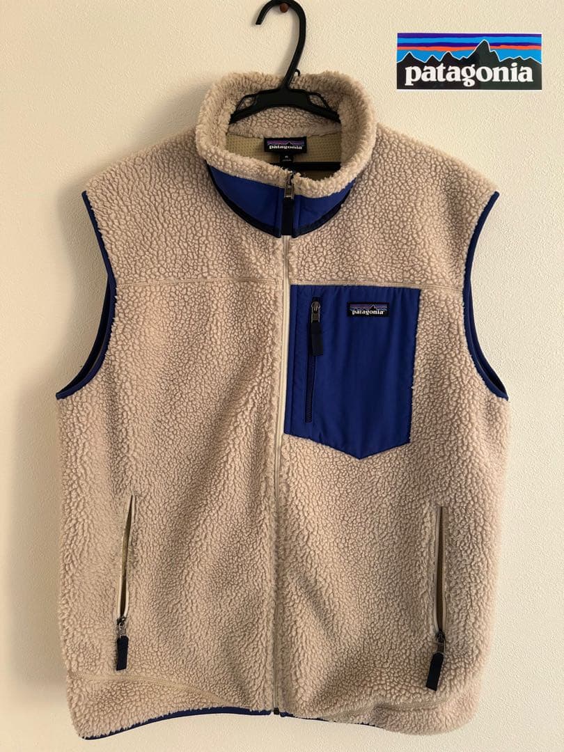 patagonia フリースベスト ベージュ/ブルー 楽天市場】Patagonia パタゴニア Mens Classic Retro X Fleece Vest
