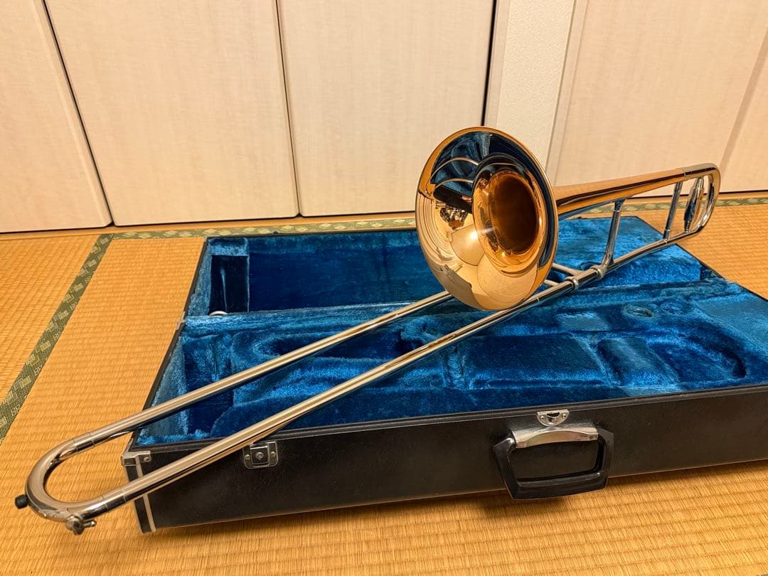 【中古美品】ヤマハ トロンボーン YSL-641 赤ベル 本体 ケース付き