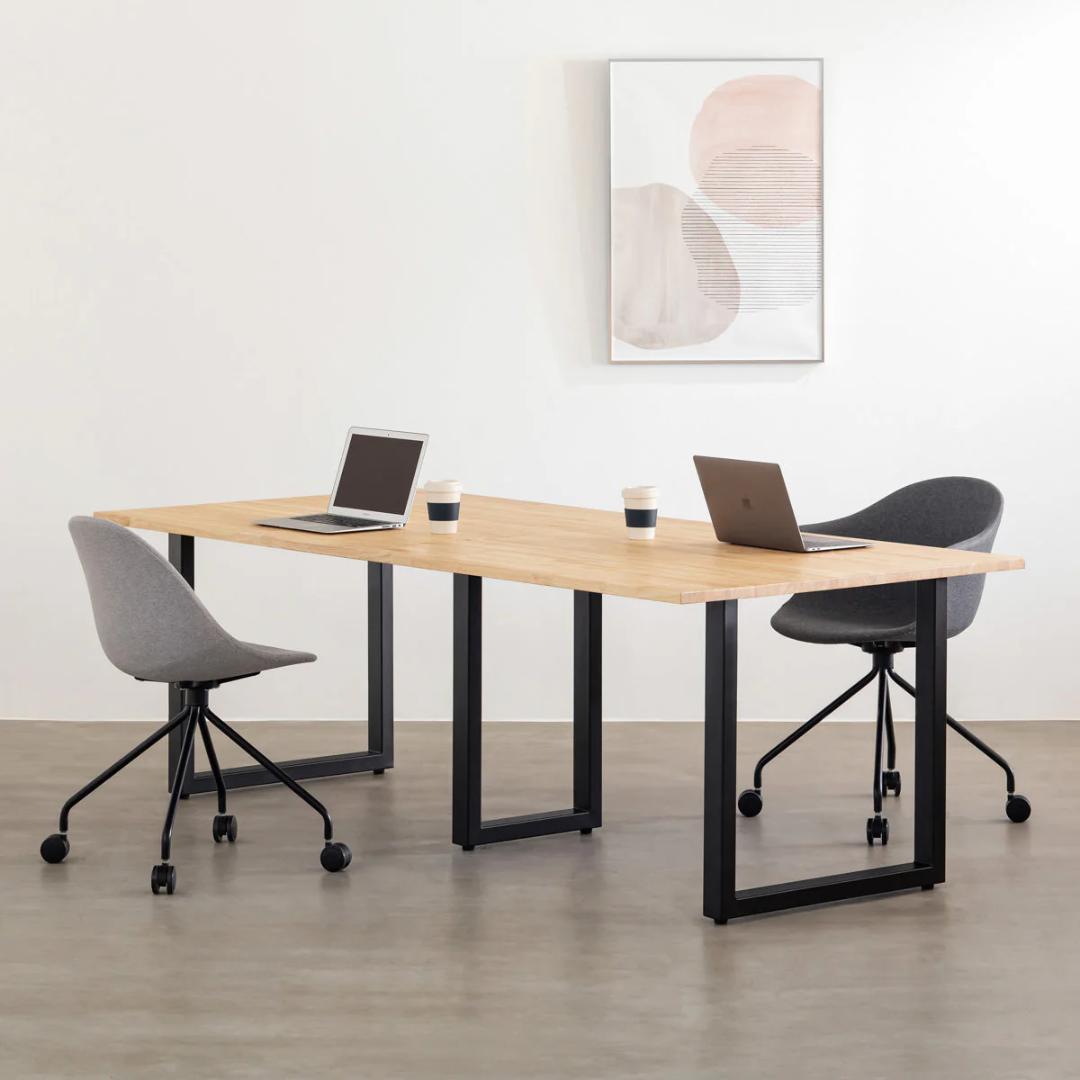 KANADEMONO 会議用大机 木製※3セット 最大幅300cmまでサイズ注文できる木製天板の大型テーブル | 日経クロス