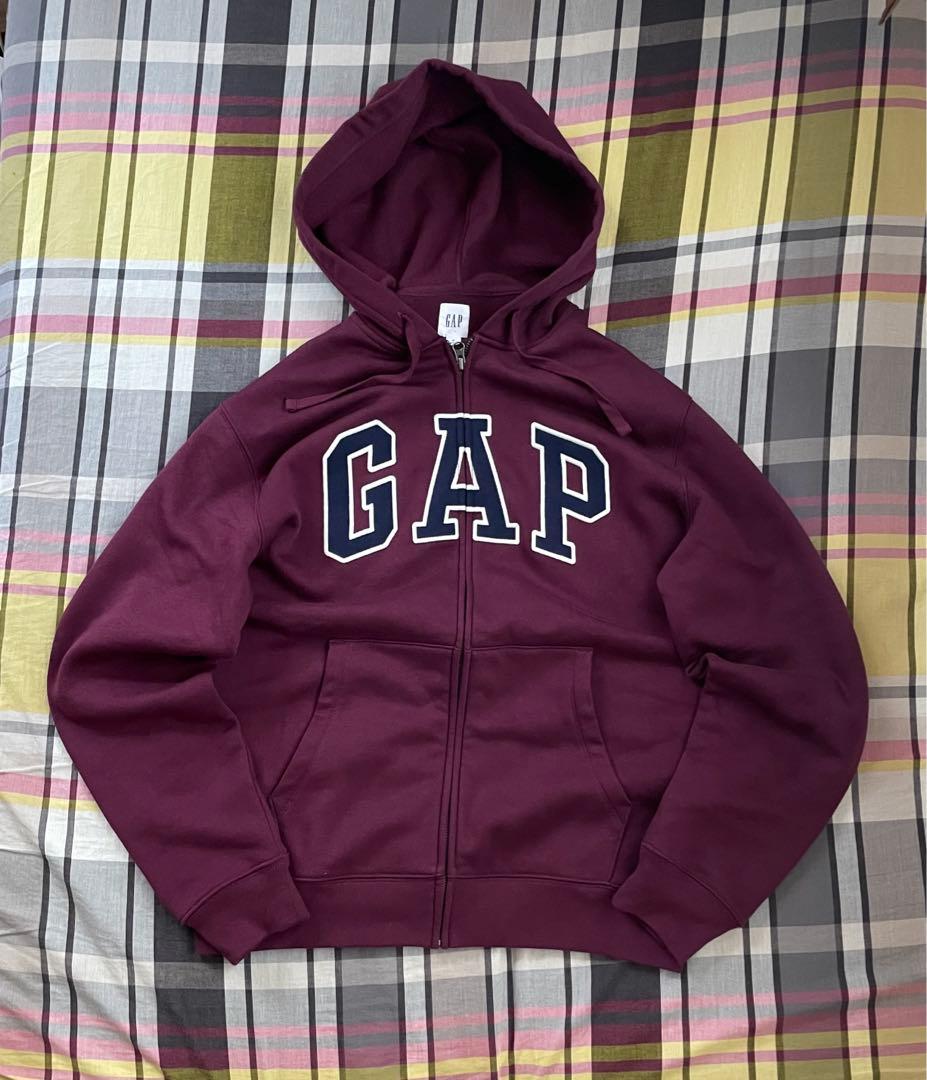 GAP ジップパーカー バーガンディ ワインレッド希少カラー