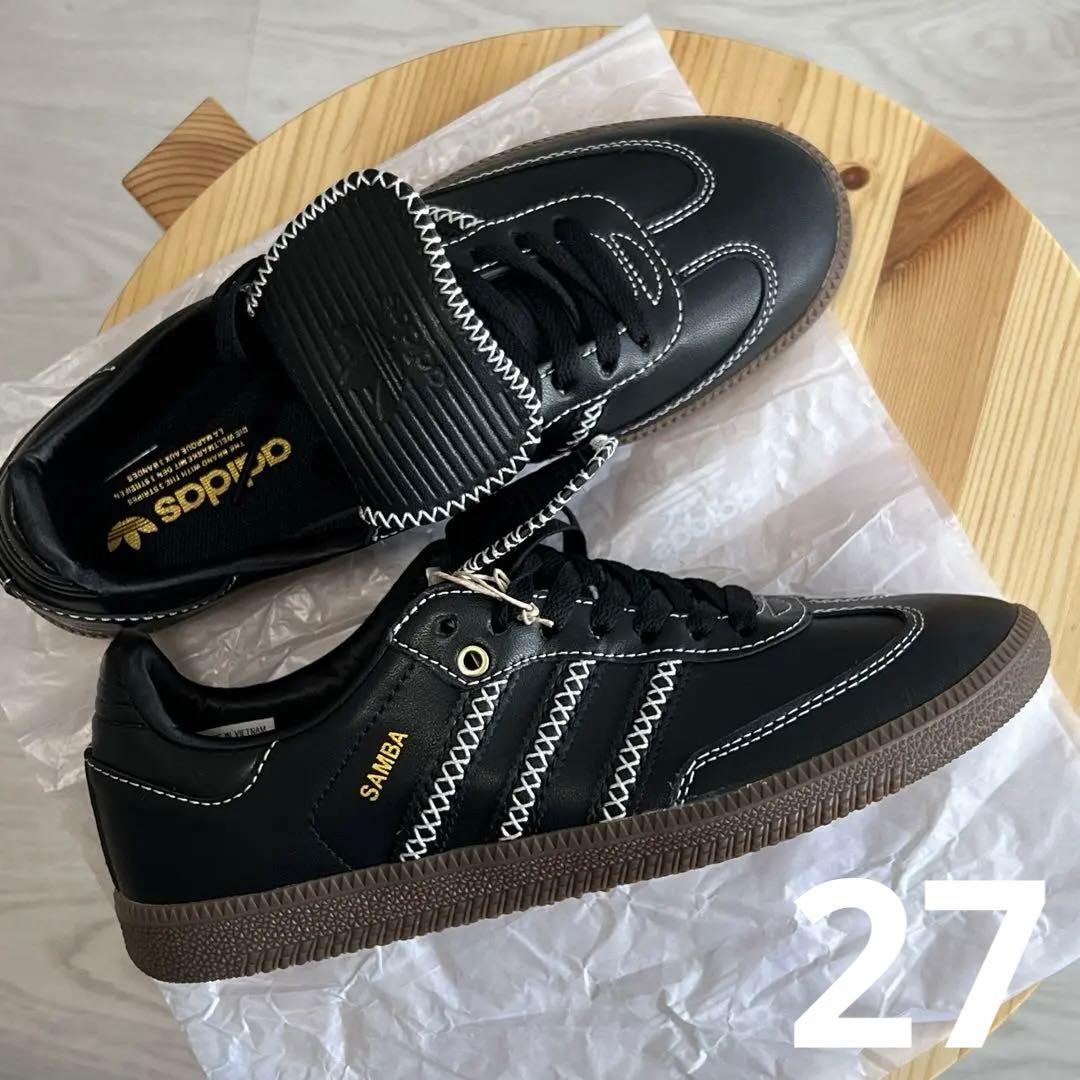 adidas Samba LT stitch core black27cm 新品