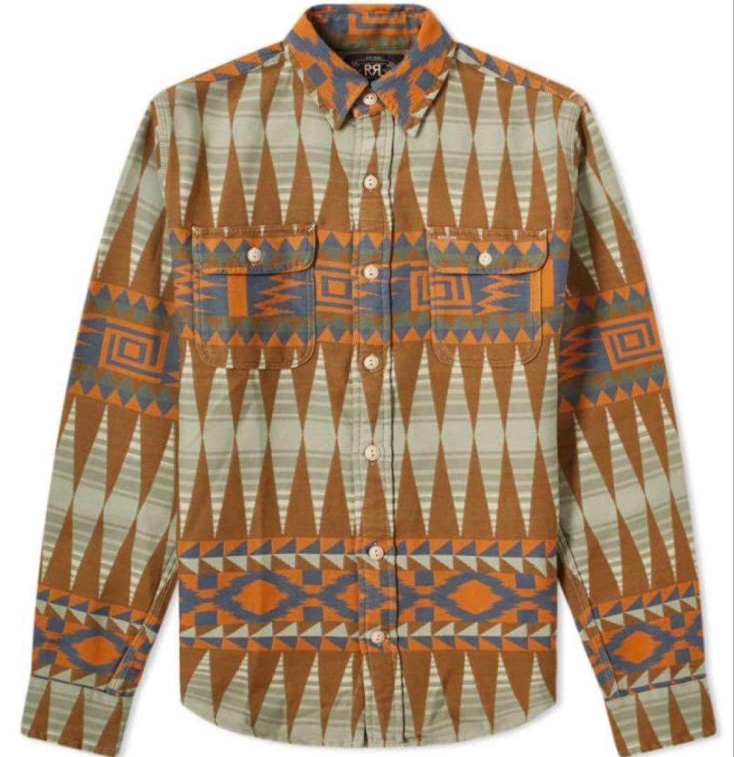 RRL 幾何学模様 長袖シャツ