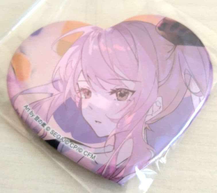 プロセカ キラキラビッグハート型缶バッジ 朝比奈まふゆ 暁山瑞希